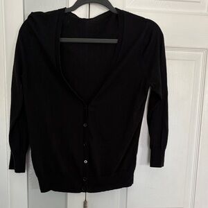 Women's Black Cardigan Sweater